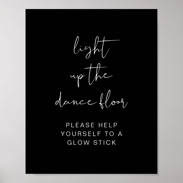 JOVI Black Light Up the Dance Floor Glow Stick Poster (Vorne)