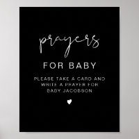 JOVI Edgy Black Baby Shower Gebete für Baby-Signat