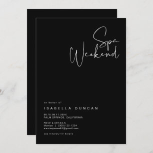 JOVI Edgy Black Bachelorette Wellness-Center Day E Einladung