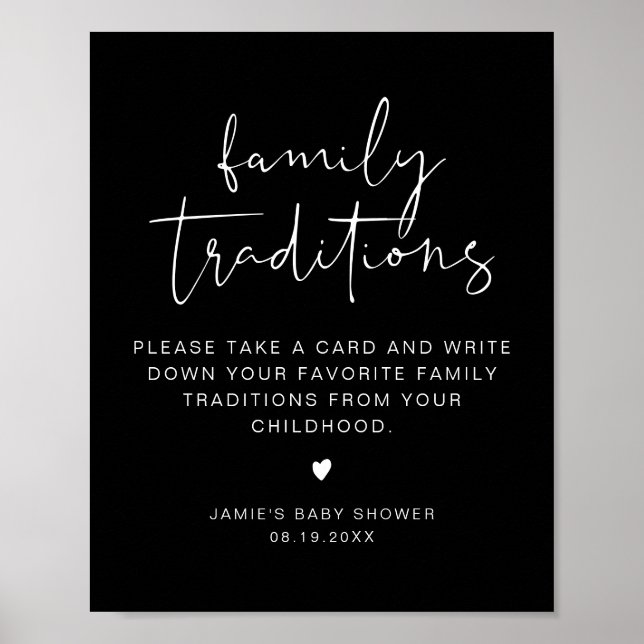JOVI Edgy Black Family Traditionen Kinderdusche Poster (Vorne)