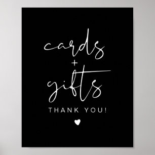 JOVI Edgy Black Modern Cards & Gifts Zeichen Poster