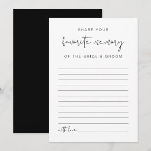 JOVI Edgy Black Modern Favorite Memory Game Einladung