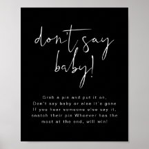 JOVI Edgy Black Modern Say Baby Sign