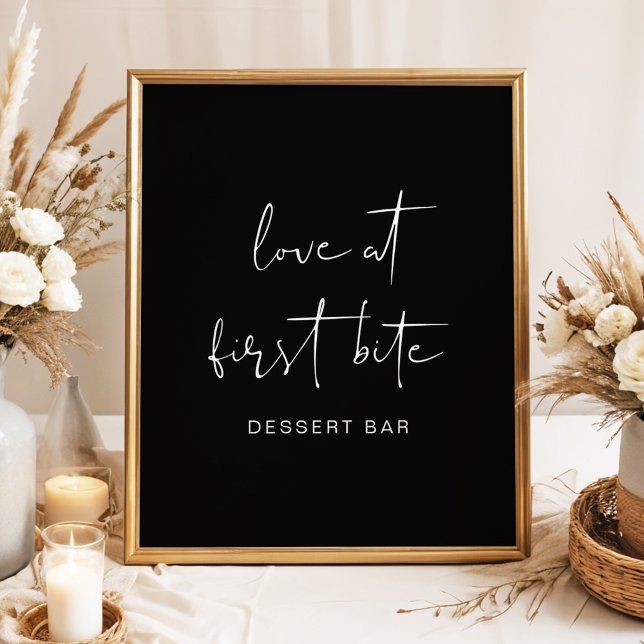 JOVI Edgy Modern Black Dessert Bar Poster (Von Creator hochgeladen)