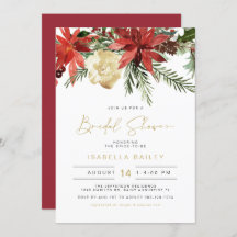JOVI Holiday Red and Gold Poinsettia Brautparty