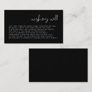 JOVI Modern Black Edgy Wishing Well Card Begleitkarte
