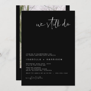 JOVI Modern Black We Do Vow Erneuerung Einladung