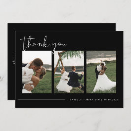 JOVI Modern Edgy Black Foto Wedding Vielen Dank Einladung