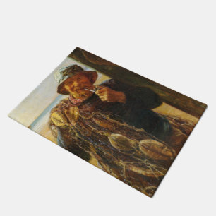 Jovial Fisherman (von Frederick Morgan) Fußmatte