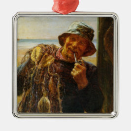 Jovial Fisherman (von Frederick Morgan) Ornament Aus Metall