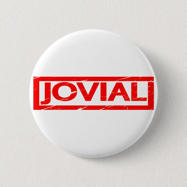 Joviale Briefmarke Button (Vorderseite)