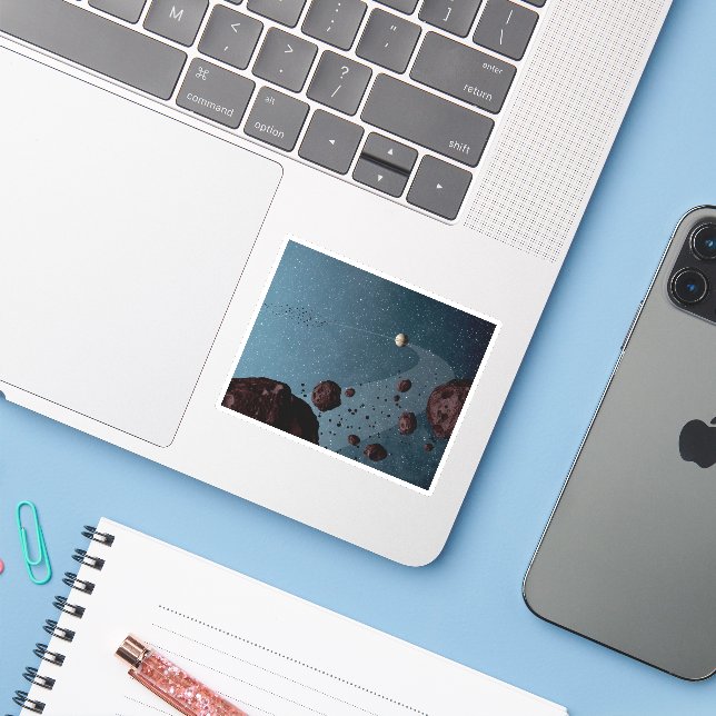 Jovian Trojans Asteroids. Aufkleber (Laptop mit iPhone)