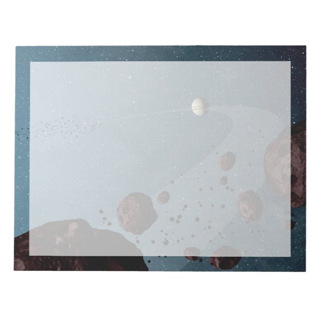 Jovian Trojans Asteroids. Notizblock (Vorderseite)
