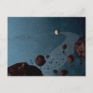 Jovian Trojans Asteroids. Postkarte