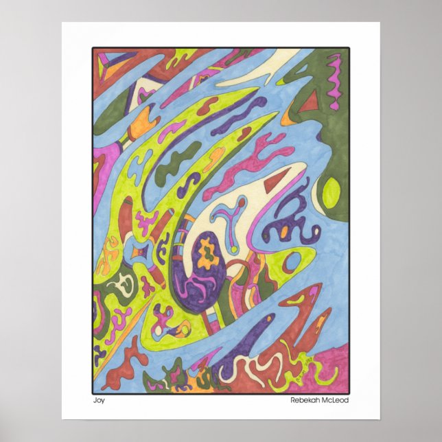 "Joy" 16x20 Abstrakt Art Poster (Vorne)