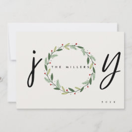 JOY | 3 Foto Weihnachtskarte Feiertagskarte