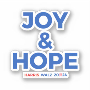 Joy and Hope - Harris Walz 2024 Aufkleber