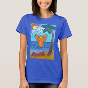 Joy and Peace Beach Angel Art Custom T - Shirt