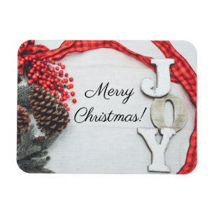 Joy and Ribbon Holiday Collection Magnet