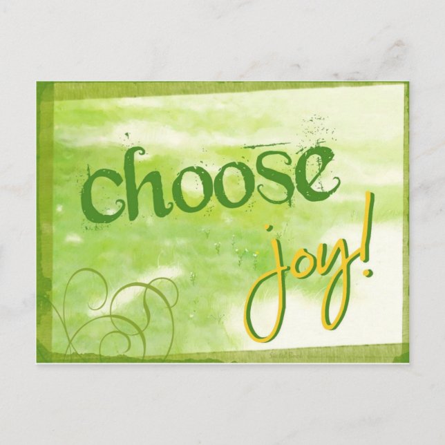 Joy auswählen postkarte (Vorderseite)
