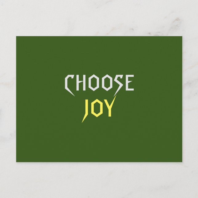 Joy auswählen postkarte (Vorderseite)