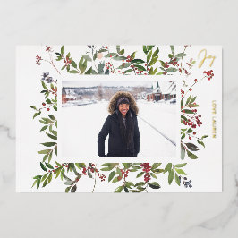 Joy & Berries Holiday Foto Folieneinladung