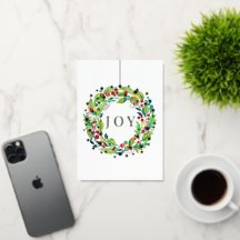 Joy Berry Kranz gefaltete Folien-Feiertagskarte