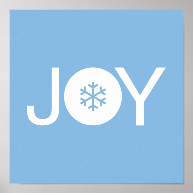 Joy Blue Christmas Poster (Vorne)