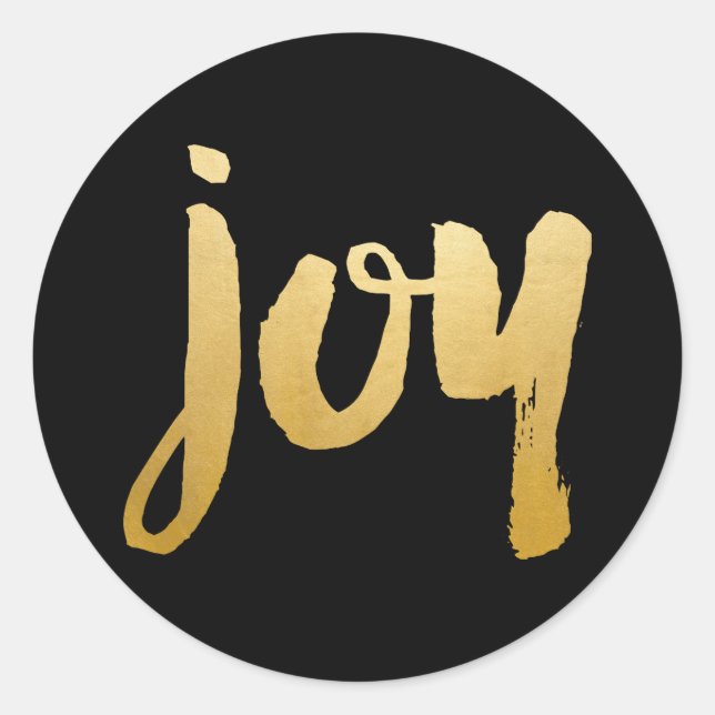 Joy Brush-Sticker Runder Aufkleber (Vorderseite)