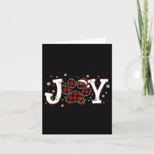 Joy Buffalo Rot Kariert Hund Pfotenabdruck Weihnac Karte