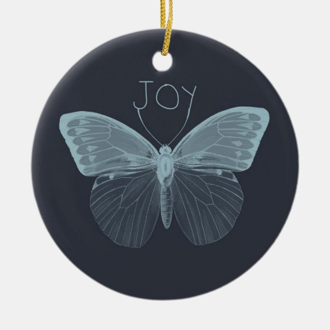 Joy Butterfly Keramikornament (Vorne)