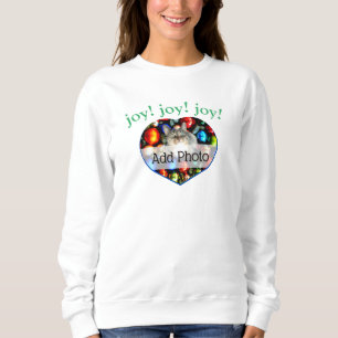 JOY! Cat Pet Foto Herz Sweatshirt
