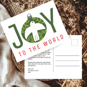 JOY Charmante Weihnachts-Taube Weihnachtsbaumschmu Feiertagspostkarte