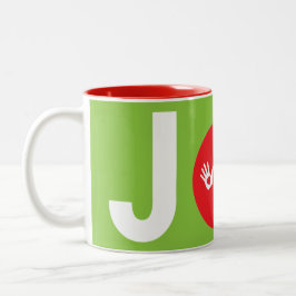 JOY Chiropractic Ornament Design Zweifarbige Tasse