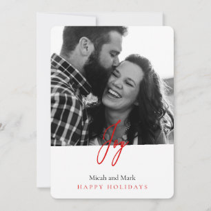 Joy Christ ist Geboren Foto Weihnachtskarte Feiertagskarte