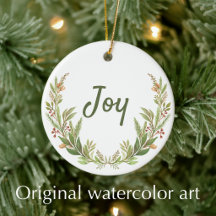 Joy Christian Bibelvers Wasserfarbe Weihnachten
