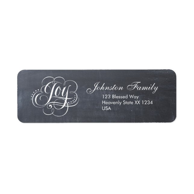 JOY Christmas Calligrafy Wirbel Letter God (Vorne)