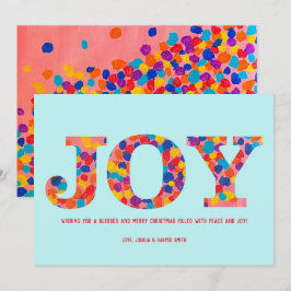 Joy Christmas Card - Confetti Mitteilungskarte
