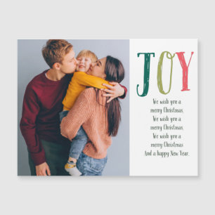 Joy Christmas Card mit Carol Magnetkarte