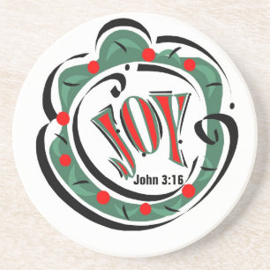 Joy Christmas Customize It Getränkeuntersetzer