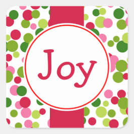 Joy Christmas Dots Stickers