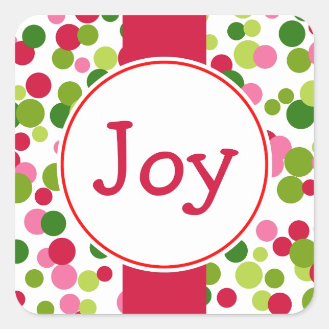 Joy Christmas Dots Stickers (Vorderseite)