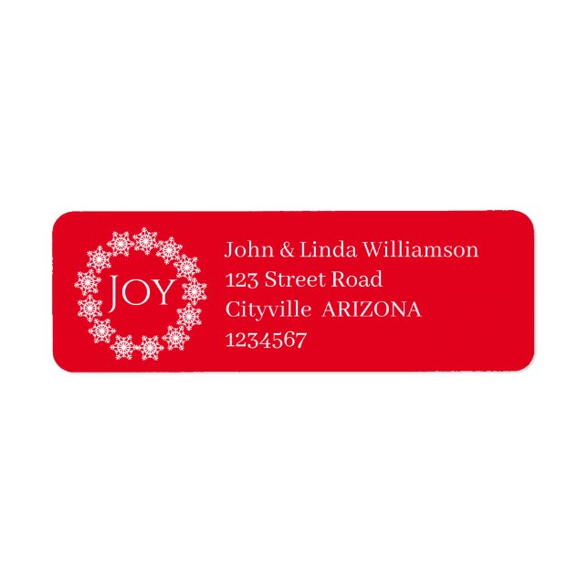 JOY Christmas Family Red White Snowflake (Vorne)