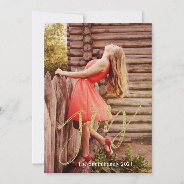 Joy Christmas Feiertagskarte (Vorderseite)