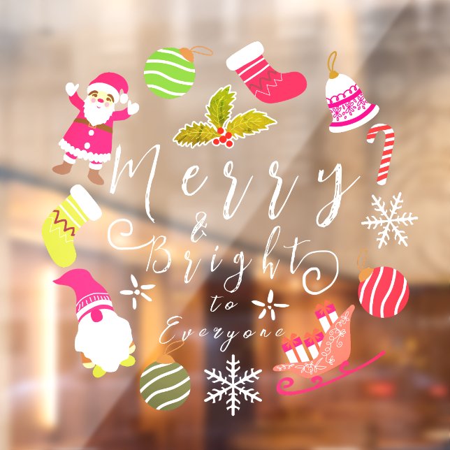 Joy Christmas Fensteraufkleber (Blatt 2)