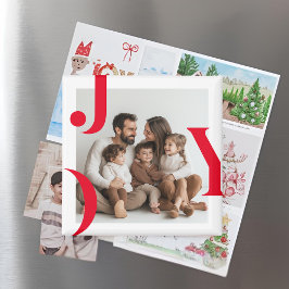 JOY Christmas Foto | Personalisierter Urlaub Magnet