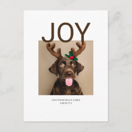 Joy Christmas Foto (Postkarte zurück) Postkarte
