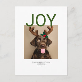 Joy Christmas Foto (Postkarte zurück) Postkarte