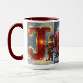 JOY Christmas Mug – 15 oz Festive Mug Tasse