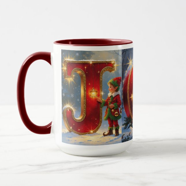 JOY Christmas Mug – 15 oz Festive Mug Tasse (Links)